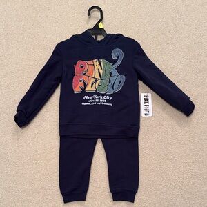 Pink Floyd Navy Hoodie and Pants Set 3T